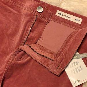 High waisted velvet jeggings